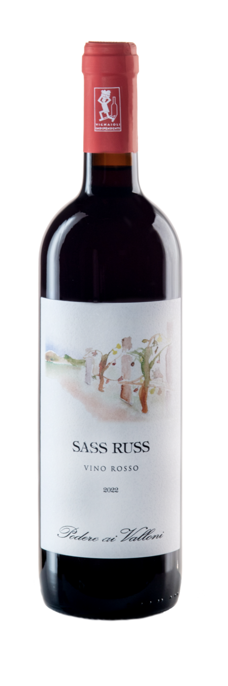 Bottiglia di Vino rosso bio Sass Russ